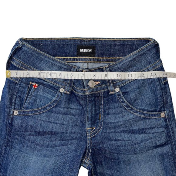 Hudson Mid Rise Signature Blue Denim Boot Cut Jeans Size 24 - Picture 12 of 16